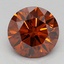 1.11 Ct. Fancy Deep  Orange Round Lab Grown Diamond