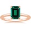 14K Rose Gold Perfect Fit 1.4mm Solitaire Ring, smalltop view