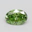 0.53 Ct. Fancy Vivid Green Oval Lab Grown Diamond