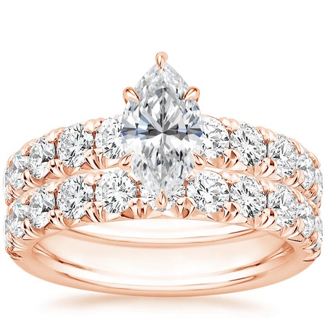 14K Rose Gold Ellora Diamond Bridal Set