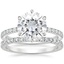 18KW Moissanite Bliss Diamond Ring (1/6 ct. tw.) with Bliss Diamond Ring (1/5 ct. tw.), smalltop view