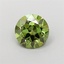 1.08 Ct. Fancy Vivid  Green Round Lab Grown Diamond