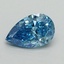0.71 Ct. Fancy Vivid Malibu Blue Pear Lab Grown Diamond