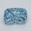 2.10 Ct. Fancy Vivid Blue Cushion Lab Grown Diamond