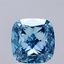 3.00 Ct. Fancy Vivid Blue Cushion Lab Grown Diamond