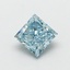 1.07 Ct. Fancy Vivid  Blue Princess Lab Grown Diamond
