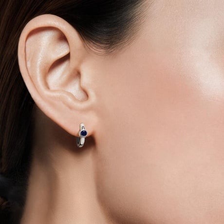 Quinn Lab Sapphire Hoop Earrings