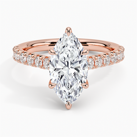 14K Rose Gold Sienna Half Coverage Hidden Accents Diamond Ring (1/2 ct. tw.)