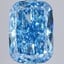 4.00 Ct. Fancy Vivid  Blue Cushion Lab Grown Diamond
