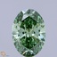 3.30 Ct. Fancy Vivid  Green Oval Lab Grown Diamond