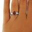 The Sylvana Ring, smalltop view on a hand