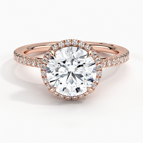 18K Rose Gold Simply Tacori Cathedral Drape Diamond Ring