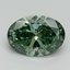 2.14 Ct. Fancy Vivid Green Oval Lab Grown Diamond