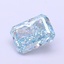 1.26 Ct. Fancy Vivid Bluish Green Radiant Lab Grown Diamond