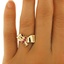 The Marnie Ring, smalltop view on a hand