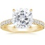 18K Yellow Gold Sienna Half Coverage Diamond Ring, smalltop view