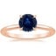 14K Rose Gold Audrey Perfect Fit 1.4mm Solitaire Ring, smalltop view