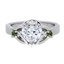Custom Claddagh Ring with Heart Shaped Diamond Center