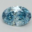 6.07 Ct. Fancy Vivid Blue Oval Lab Grown Diamond
