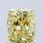 1.10 Ct. Fancy Vivid Yellow Cushion Lab Grown Diamond