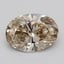 0.72 Ct. Light Grayish Brown Oval Lab Grown Diamond
