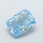 2.51 Ct. Fancy Vivid Blue Cushion Lab Grown Diamond