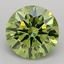 1.52 Ct. Fancy Vivid  Green Round Lab Grown Diamond