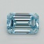 1.15 Ct. Fancy Intense Blue Emerald Lab Grown Diamond