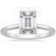 18K White Gold Audrey Perfect Fit 1.4mm Solitaire Ring, smalltop view