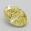1.12 Ct. Fancy Intense Yellow Oval Lab Grown Diamond
