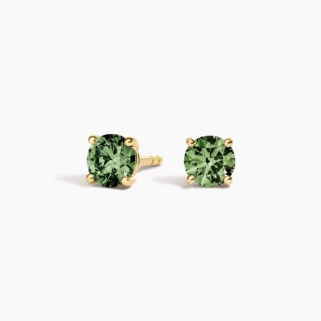 Pacific Green Lab Diamond Stud Earrings (1 ct. tw.) in 18K Yellow Gold
