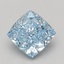 5.08 Ct. Fancy Vivid Blue Cushion Lab Grown Diamond