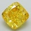 2.44 Ct. Fancy Vivid Yellow Cushion Lab Grown Diamond