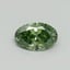 0.31 Ct. Fancy Vivid Green Oval Lab Grown Diamond