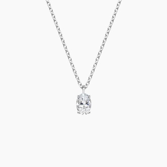 Oval Solitaire Pendant