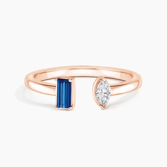 Tess Sapphire and Diamond Open Ring