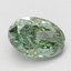 5.19 Ct. Fancy Vivid Green Oval Lab Grown Diamond