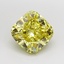 3.05 Ct. Fancy Intense  Yellow Cushion Lab Grown Diamond