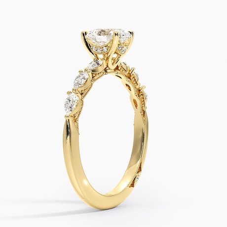 Tacori Sculpted Crescent Engagement Ring