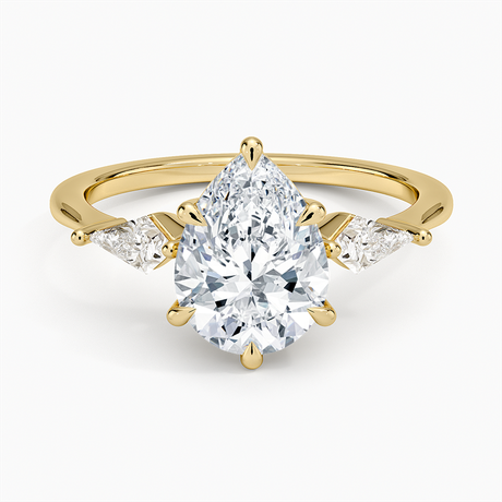 Luxe Cometa Three Stone Diamond Ring - Brilliant Earth