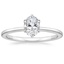 18K White Gold Petite Esme 1.5mm Ring, smalltop view
