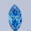 0.57 Ct. Fancy Vivid Blue Marquise Lab Grown Diamond