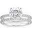 18KW Moissanite Luxe Petite Shared Prong Diamond Bridal Set (3/4 ct. tw.), smalltop view