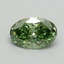 0.61 Ct. Fancy Vivid Green Oval Lab Grown Diamond