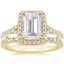 18KY Moissanite Joy Diamond Ring (1/3 ct. tw.) with Bliss Diamond Ring (1/5 ct. tw.), smalltop view