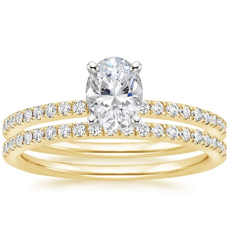 18K Yellow Gold Ballad Diamond Bridal Set (1/3 ct. tw.)