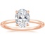 14K Rose Gold Lumiere 1.5mm Diamond Ring, smalltop view