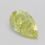 0.51 Ct. Fancy Intense Yellow Pear Diamond