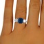 The Trilogy Ring, smalltop view on a hand