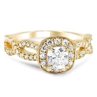 Custom Romantic Infinity Halo Ring